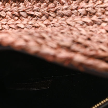 Saint Laurent Raffia Calfskin Medium Panier Tote Dark Chocolate 7 of 11
