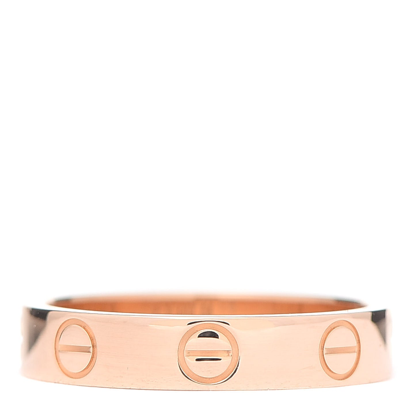 18K Pink Gold 3.5mm LOVE Wedding Band Ring 49 4.75
