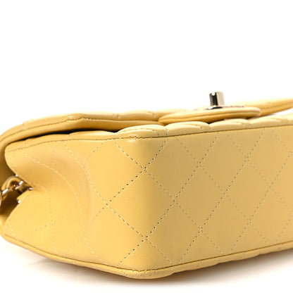 Chanel Lambskin Quilted Mini Rectangular Flap Yellow 9 of 10