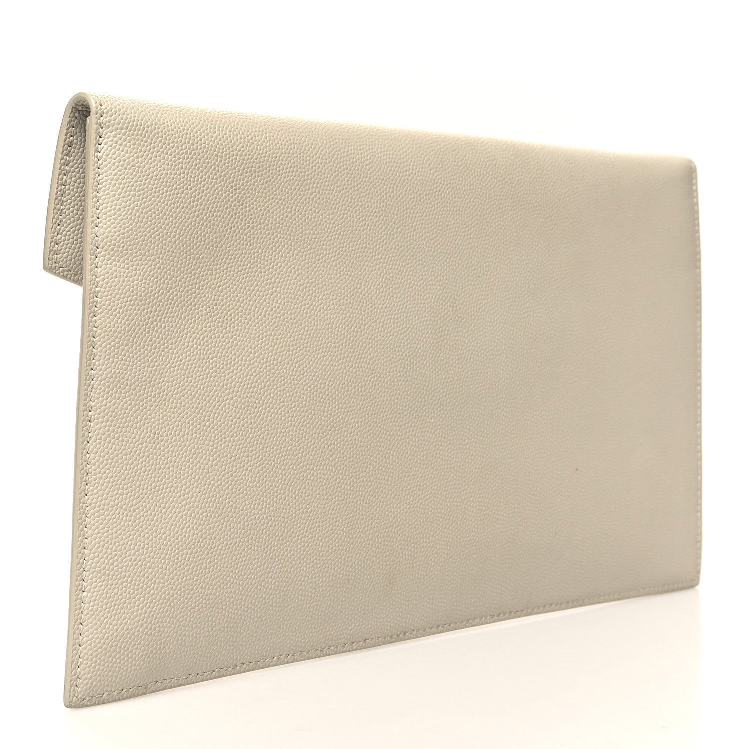 Saint Laurent Grain De Poudre Uptown Pouch Blanc Vintage 3 of 12
