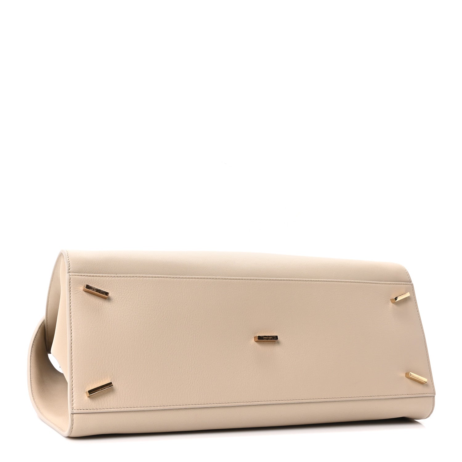 Salvatore Ferragamo Calfskin Medium Hug Bag Stone Burnt Orcher 4 of 9