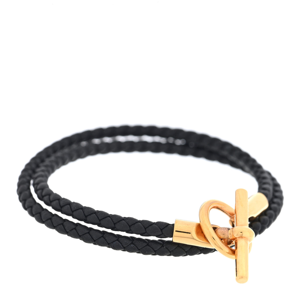 Hermes Swift Double Tour Glenan Bracelet T2 Black 1 of 5