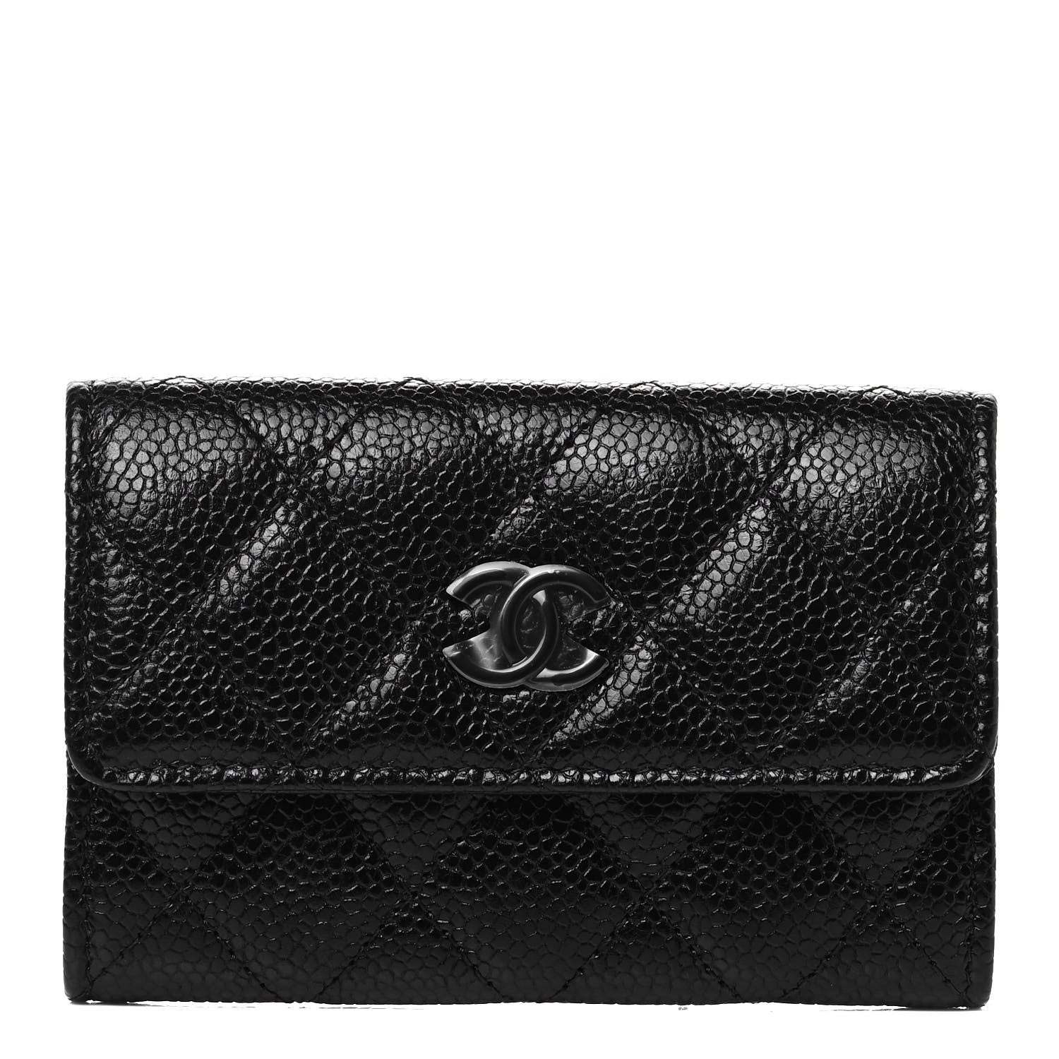 Chanel Caviar Quilted Incognito Flap Card Holder Black 1 of 4