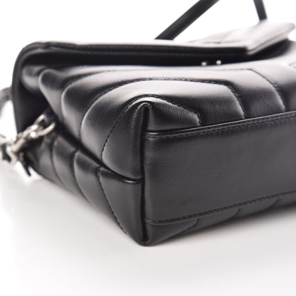 Saint Laurent Calfskin Y Quilted Monogram Toy Loulou Crossbody Bag Black 5 of 16