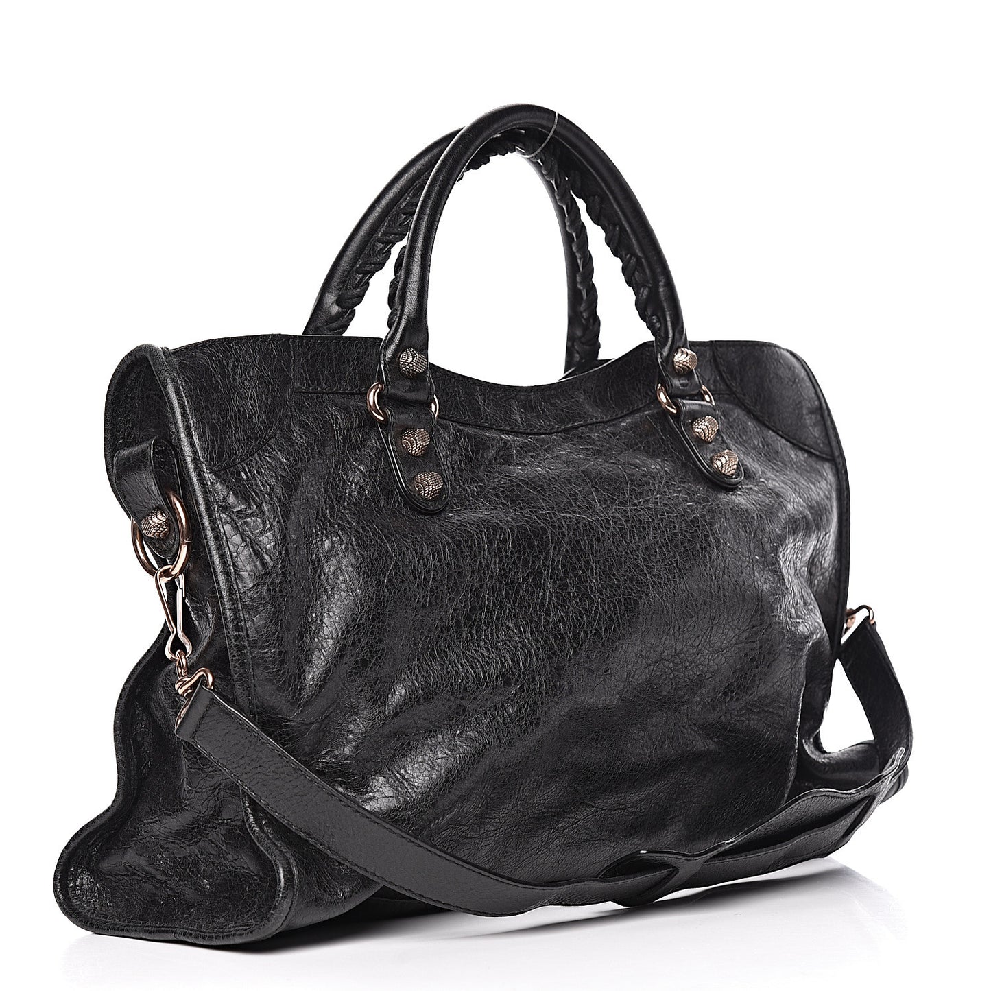 Agneau Giant 12 Rose Gold Hardware City Black