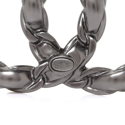 Chanel Lambskin Chain CC Brooch Ruthenium White 4 of 5