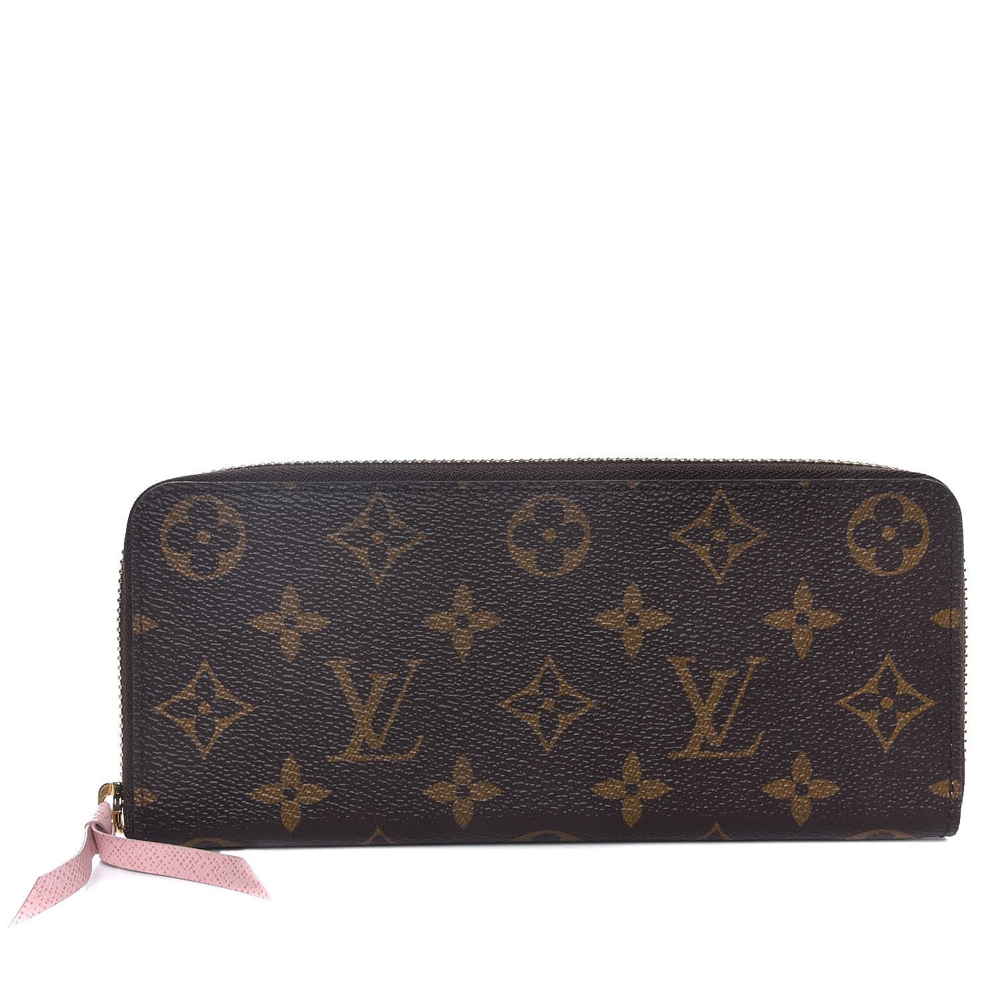 Monogram Clemence Wallet Rose Ballerine