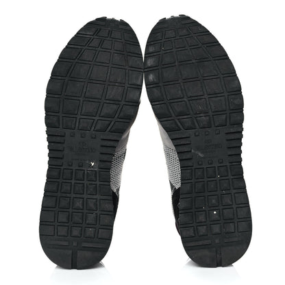 Valentino Garavani Mesh Fabric Suede Camouflage Mens Rockrunner Sneakers 42 Grigio Anthracite Black 6 of 9