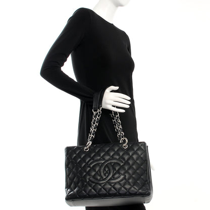 Chanel Caviar Quilted Grand Shopping Tote GST Black 2 of 13