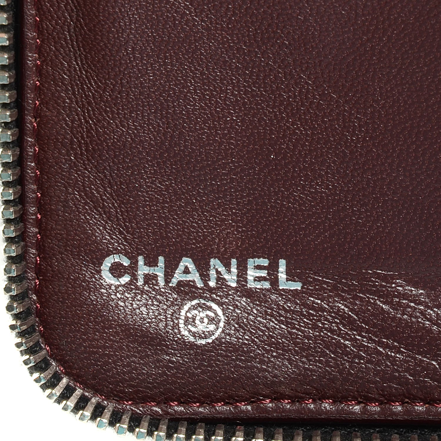 Chanel Lambskin Quilted Large Zip Around Wallet Black 6 of 9