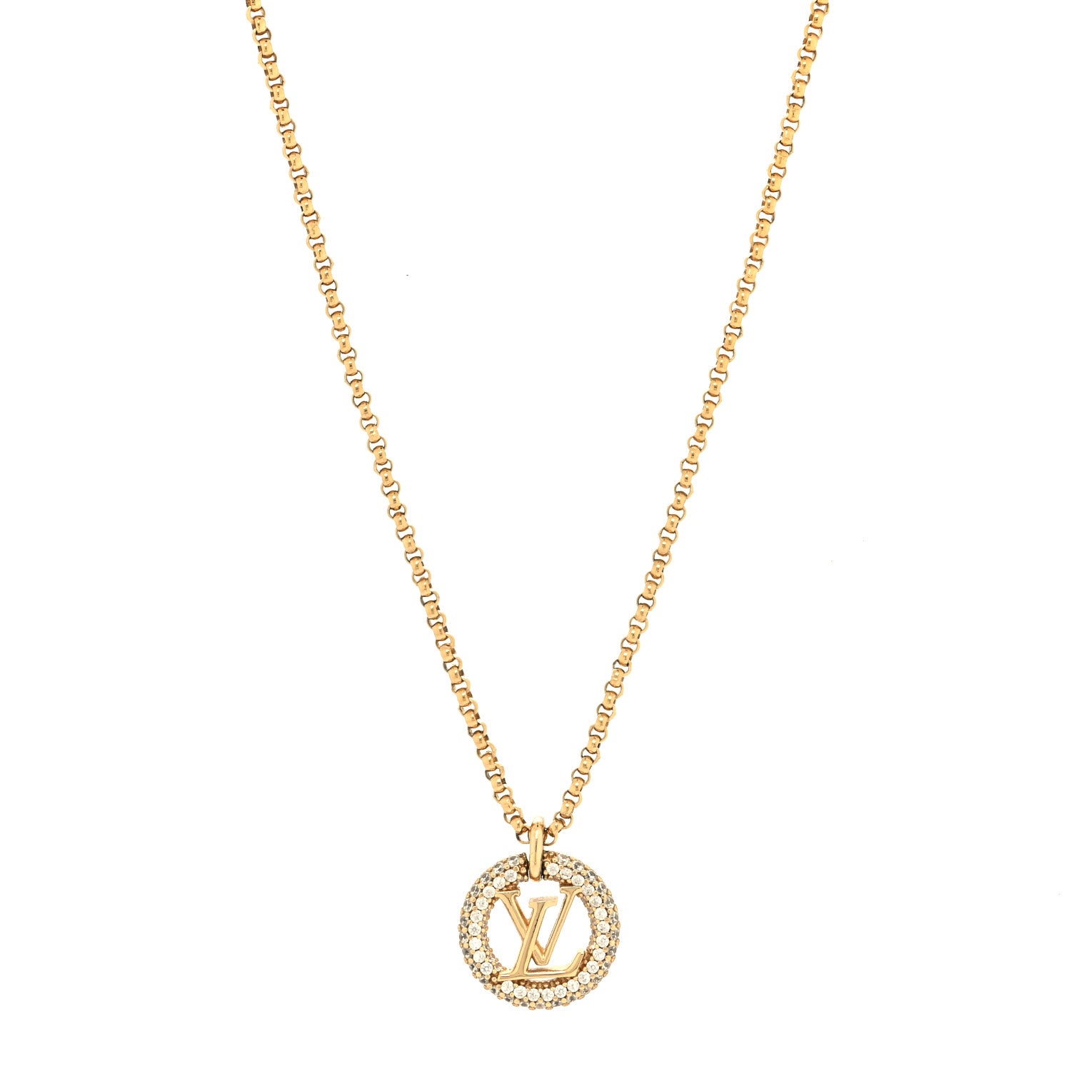 Louis Vuitton Metal Crystal Louise By Night Necklace 1 of 5