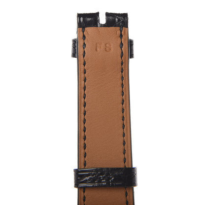 Hermes Shiny Alligator Watch Strap Black 4 of 4
