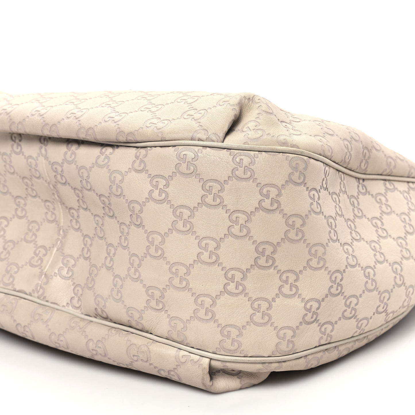 Guccissima Signature Medium Emily Hobo Mystic White