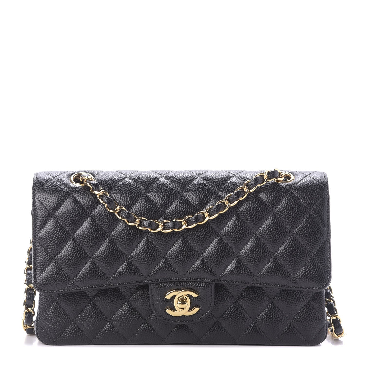 Chanel Caviar Quilted Medium Double Flap Black 1 of 9