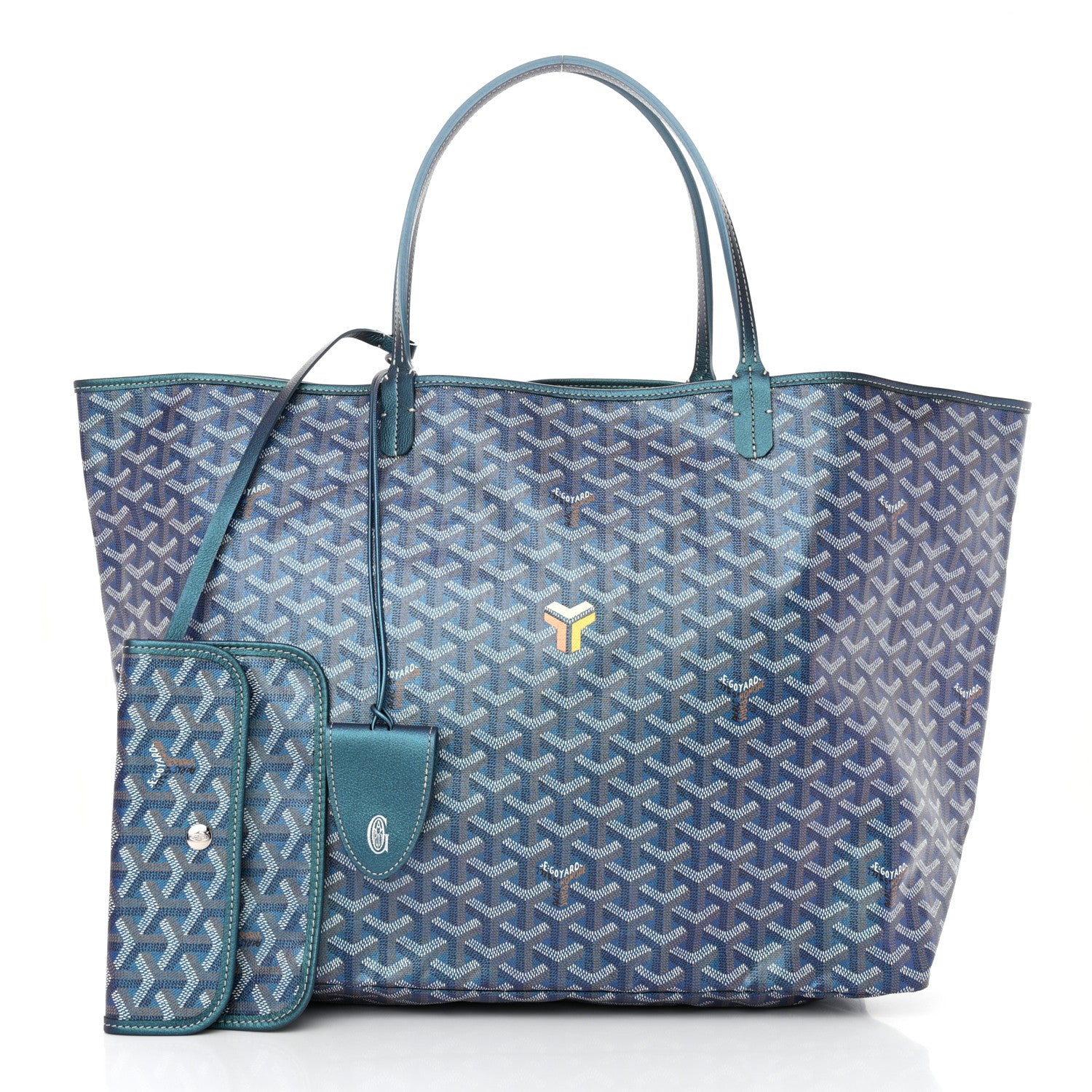 Goyard Iridescent Goyardine Saint Louis GM Pearly Blue 3 of 11