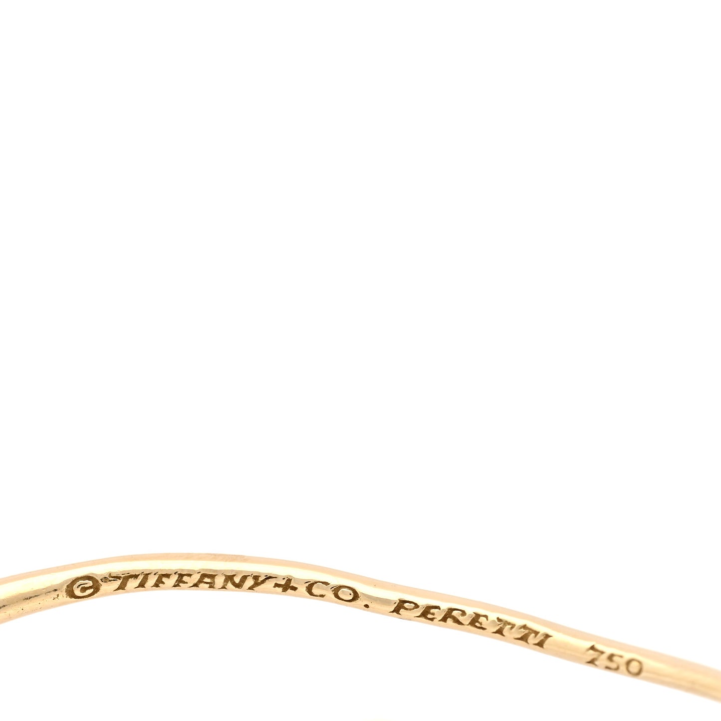 18K Yellow Gold Large Elsa Peretti Open Heart Hoop Earrings