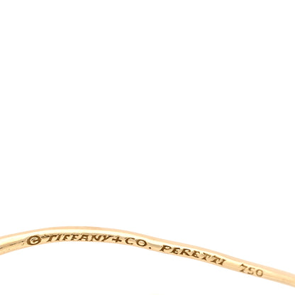 Tiffany 18K Yellow Gold Large Elsa Peretti Open Heart Hoop Earrings 4 of 5