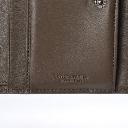 Bottega Veneta Nappa Intrecciato Continental Compact Flap Wallet Light Grey 6 of 8