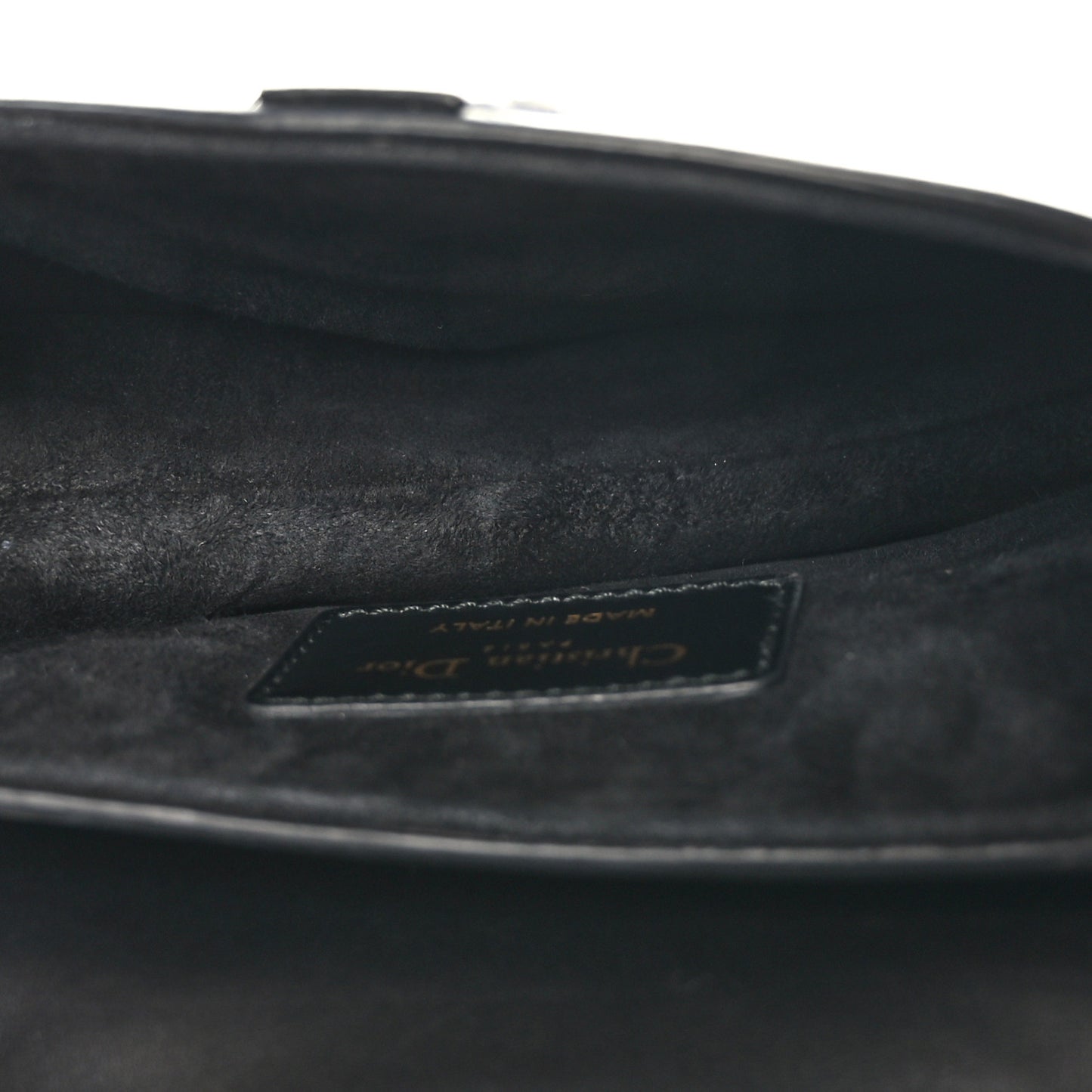 Calfskin Mini Saddle Bag Black
