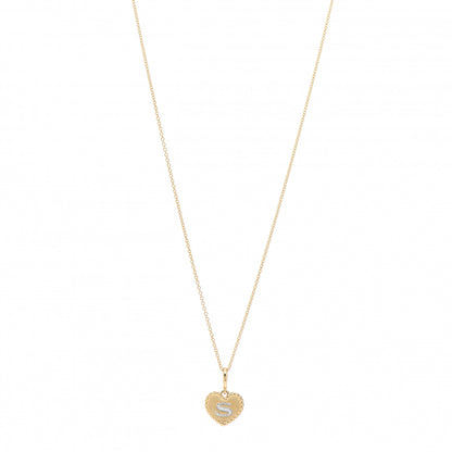 David Yurman 18K Yellow Gold Diamond Initial S Charm Necklace 1 of 5