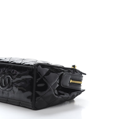 Chanel Patent Quilted Mini Shoulder Bag Black 10 of 11
