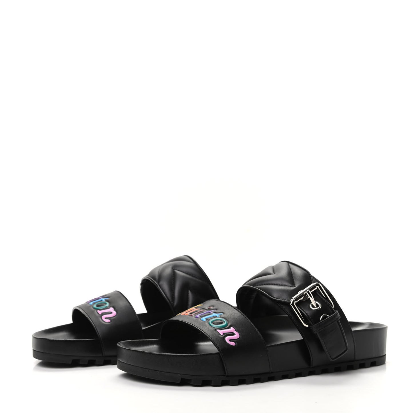 Calfskin New Wave Bom Dia Mule Sandals 37 Black