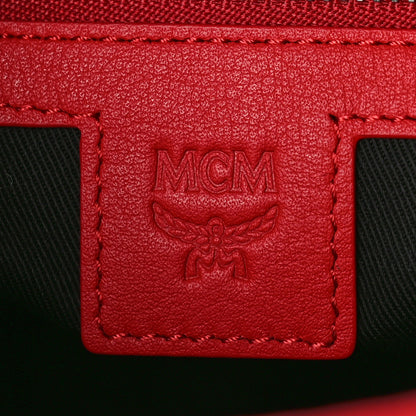 MCM Visetos Medium Klara Hobo Red Black 6 of 8