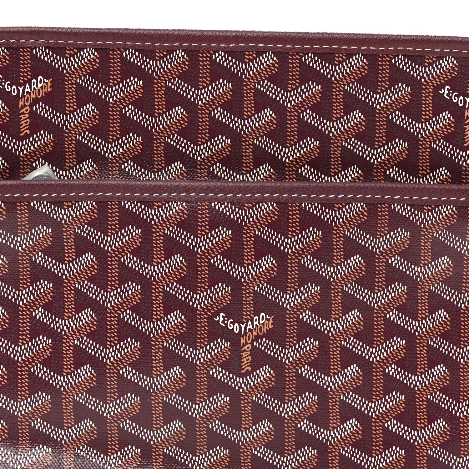 Goyard Goyardine Jouvence GM Toiletry Pouch Burgundy 6 of 8
