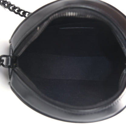 Saint Laurent Calfskin Matelasse Chevron Round Vinyle Camera Bag Black 4 of 5