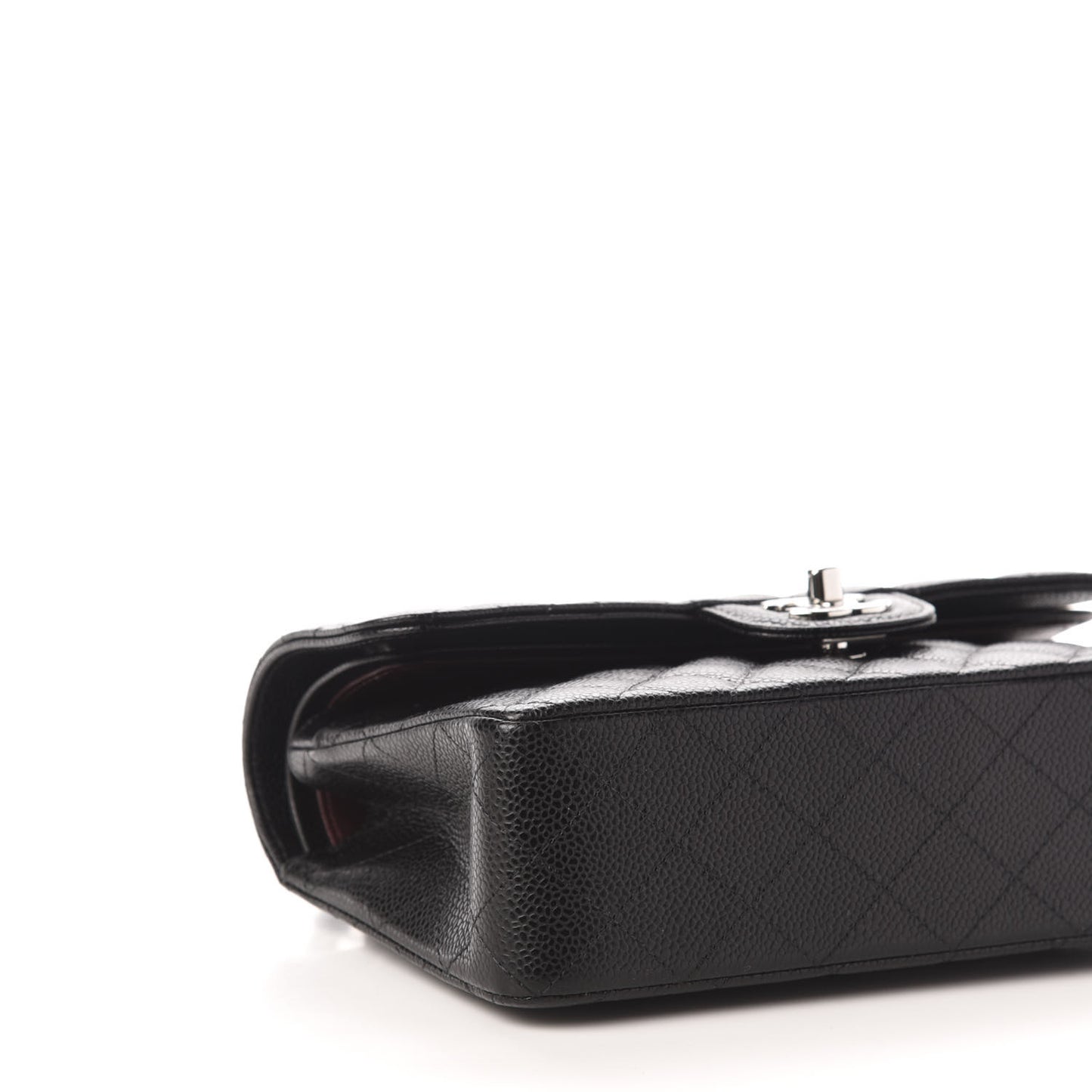 Caviar Quilted Small Double Flap Black