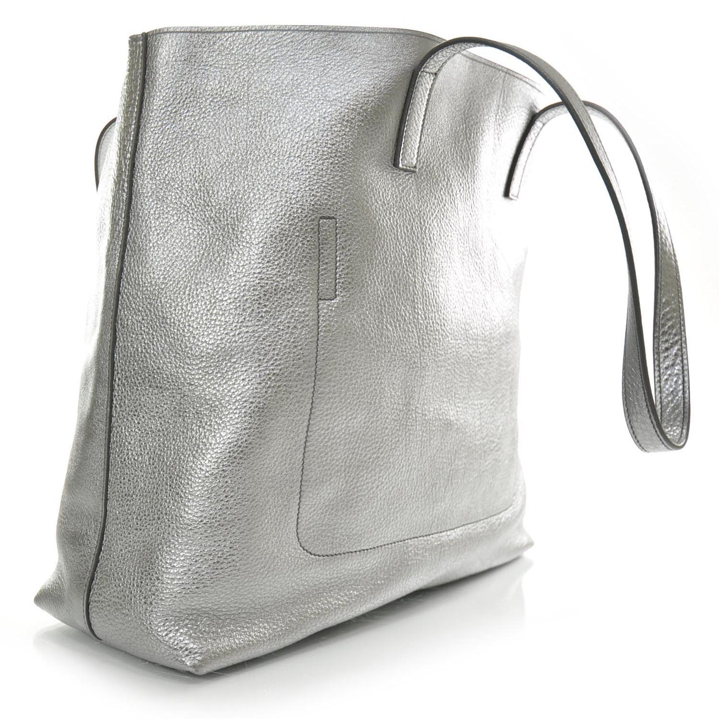 Vitello Daino Tote Silver