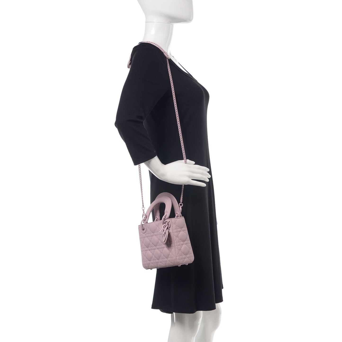 Ultra Matte Calfskin Cannage Mini Lady Dior Lavender