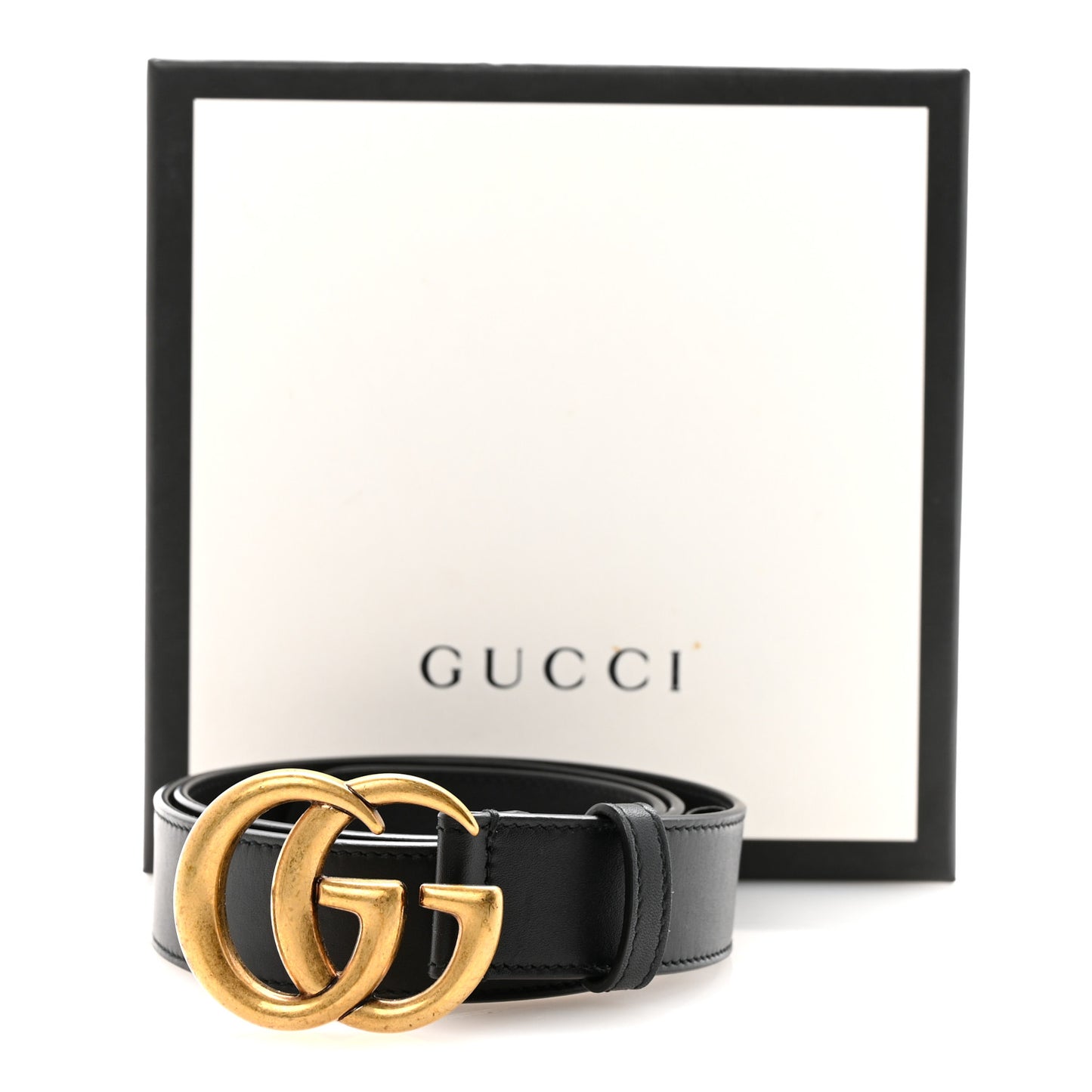 Calfskin Double G 30mm Belt 80 32 Black
