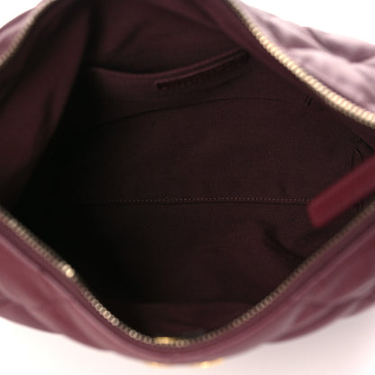 Chanel Lambskin Quilted Hobo Burgundy 5 of 9