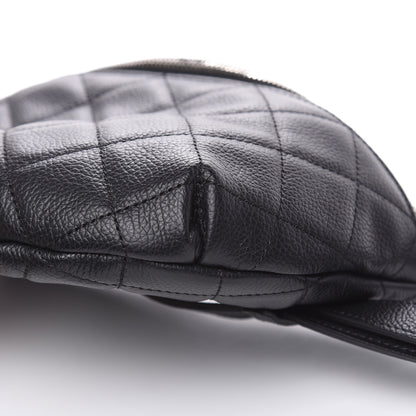 Chanel Grained Calfskin Quilted Waist Belt Bag Black 9 of 9