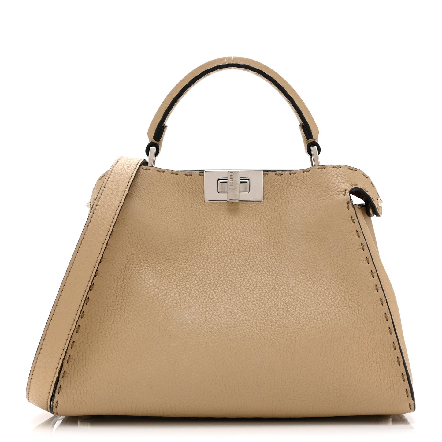 Cuoio Romano Selleria Medium Peekaboo Iconic Essentially Satchel Paglia Latte Mou