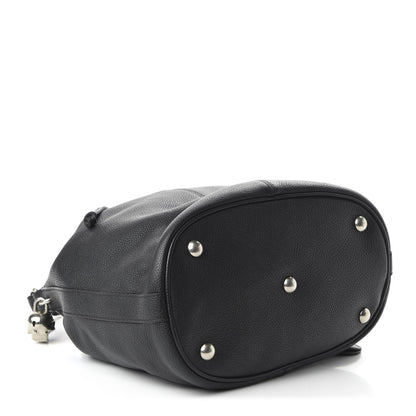 Alexander McQueen Calfskin Padlock Skull Bucket Bag Black 4 of 11