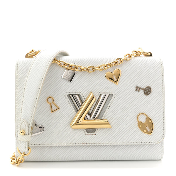 Louis Vuitton Epi Love Lock Twist Shoulder Bag MM White 1834172