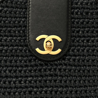 Chanel Straw Raffia Tote Black 8 of 10