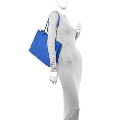 Chanel Caviar Quilted Large Classic Shopping Tote Blue 2 of 10