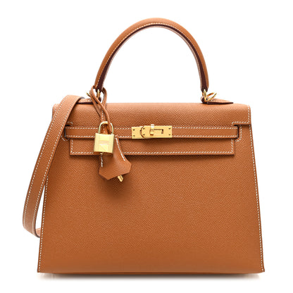 Hermes Epsom Horseshoe Kelly Sellier 25 Gold 1 of 10