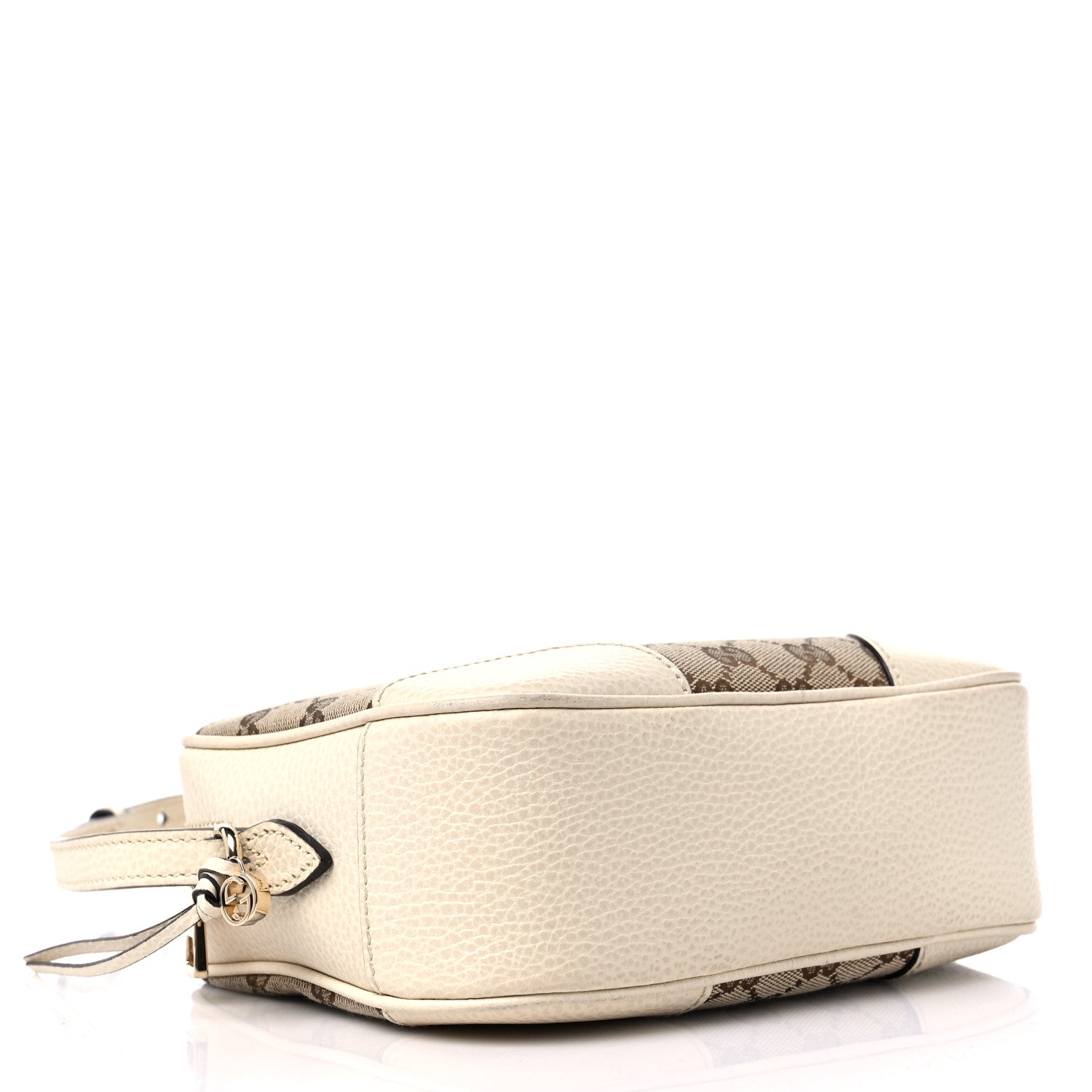 Gucci Monogram Dollar Calfskin Mini Bree Messenger Bag Beige Ebony Avoire 3 of 13