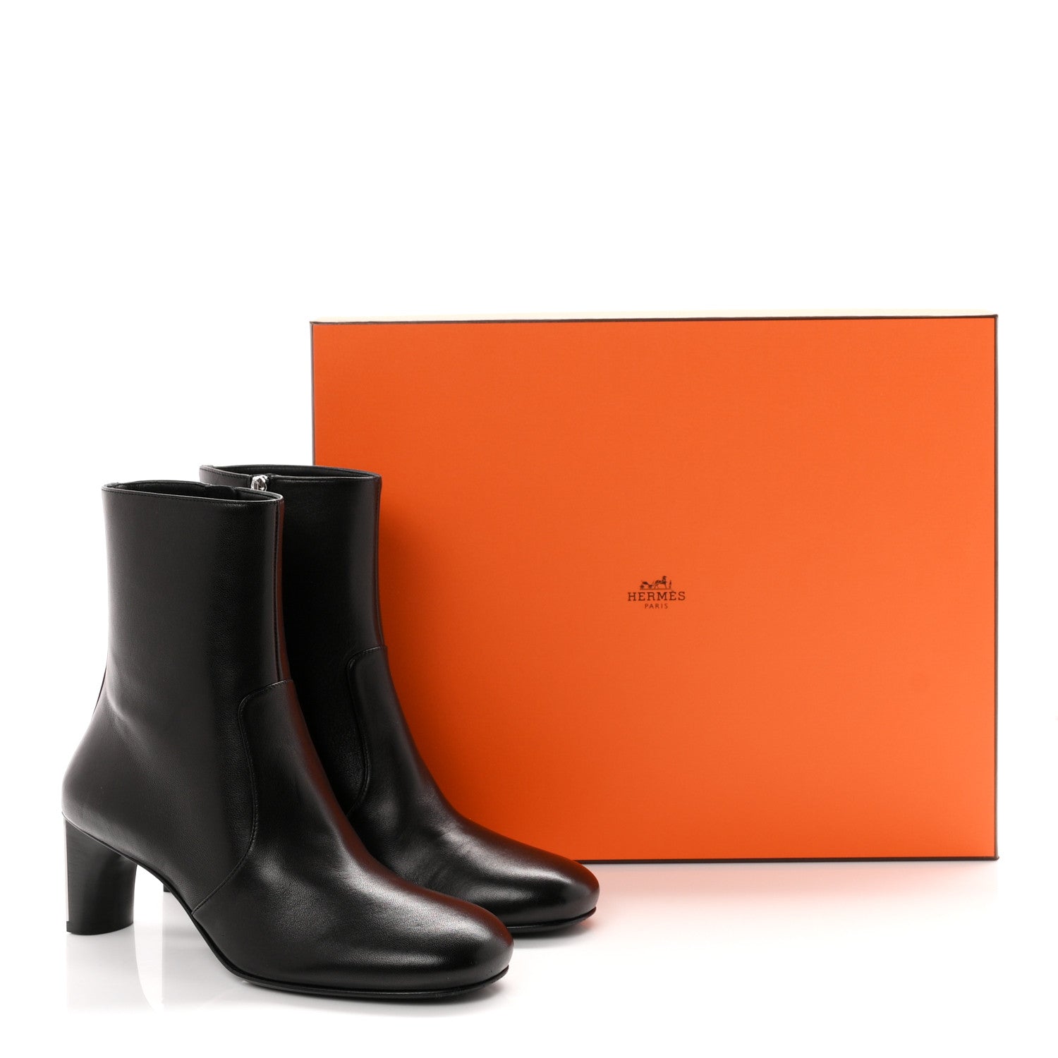 Hermes Nappa Lisa 55 Ankle Boots 36 Black 10 of 10