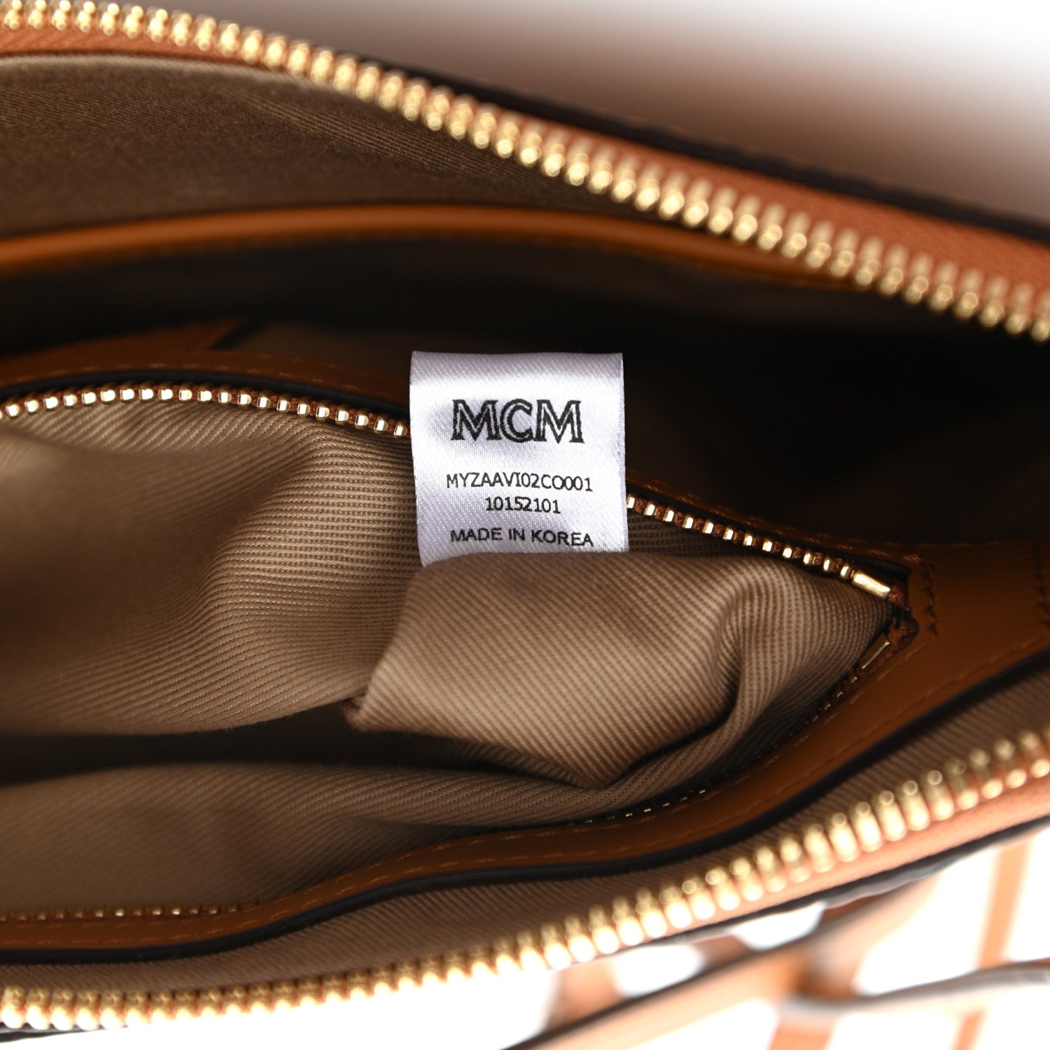 MCM Visetos Original Medium Pouch Cognac 7 of 10