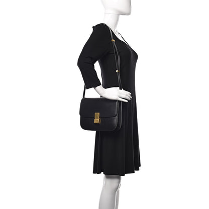 Celine Box Calfskin Medium Classic Box Flap Bag Black 2 of 18