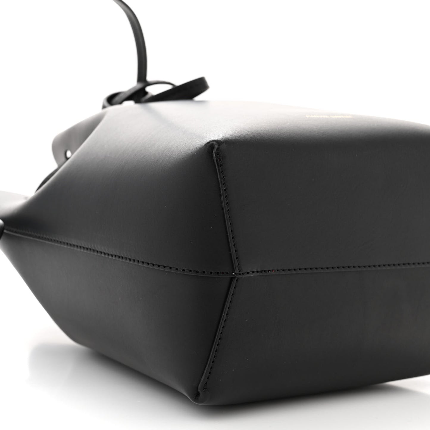 Calfskin Mini Bucket Bag Black Flamma