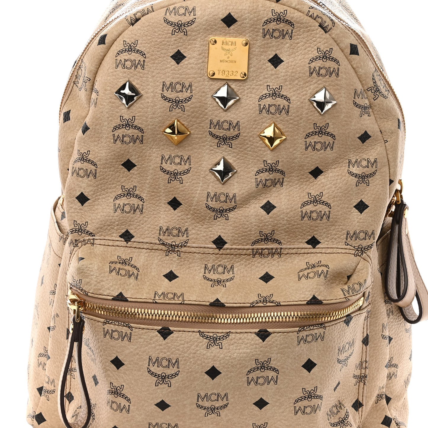 Visetos Medium Sprinkle Stud Stark Backpack Beige