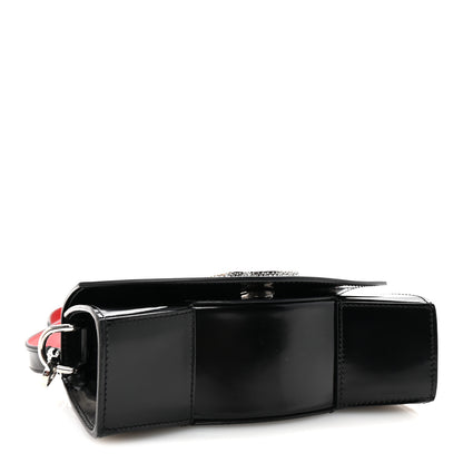 Christian Louboutin Patent Calfskin Strass Small Loubi54 Crossbody Clutch Black 4 of 9