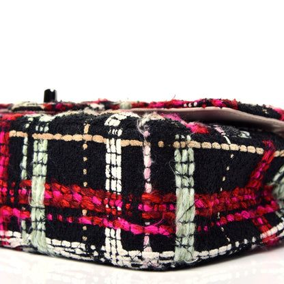 Chanel Tweed Medium Double Flap Black Pink 9 of 9