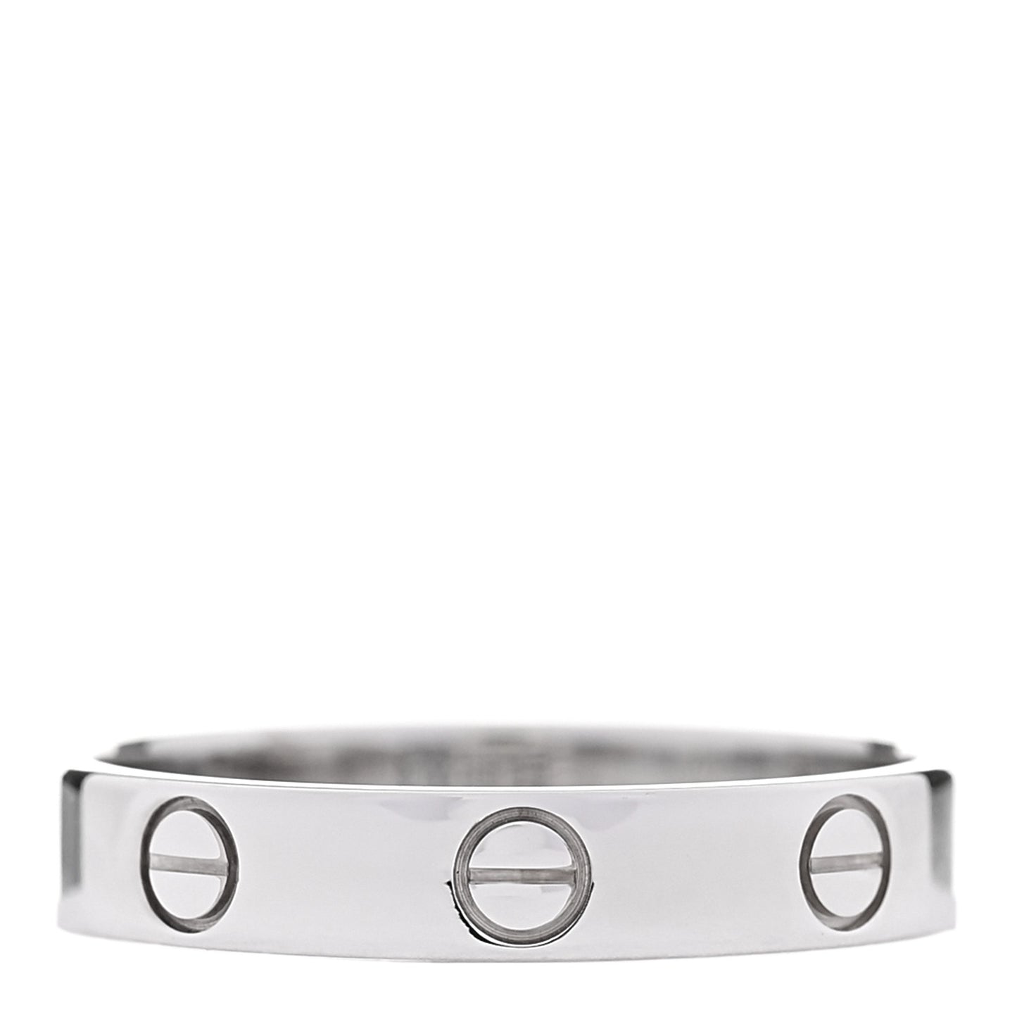 18K White Gold 3.5mm LOVE Wedding Band Ring 55 7.25